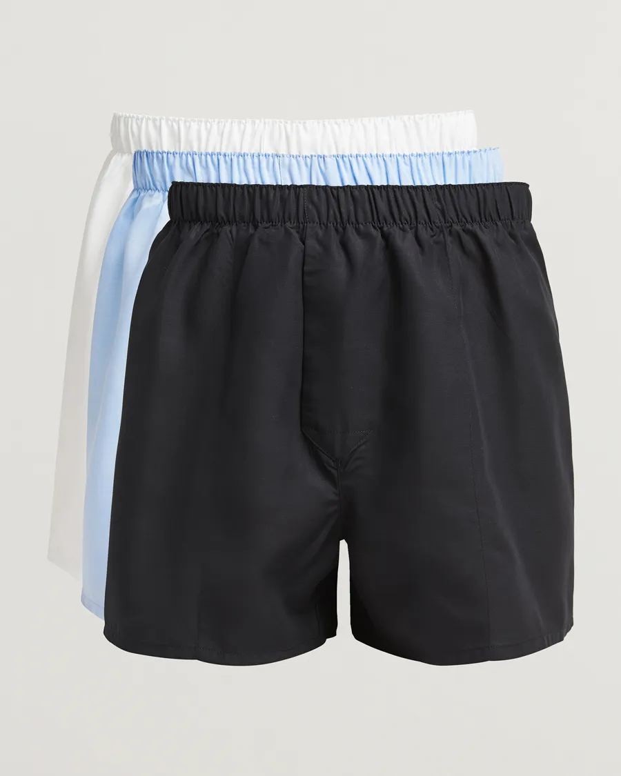 3-Pack Boxer Shorts Classic Black/White/Sky Blue