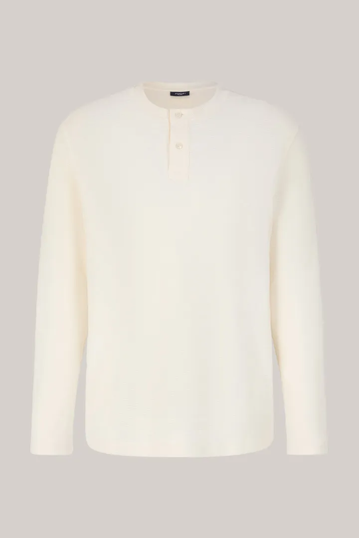 Longsleeve Iram in Natur strukturiert
